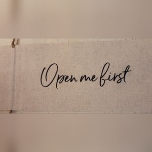 NWT "Open Me First" WINE BAG. NATURAL COTTON/LINEN. 4 AVAILABLE